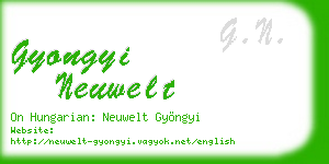 gyongyi neuwelt business card